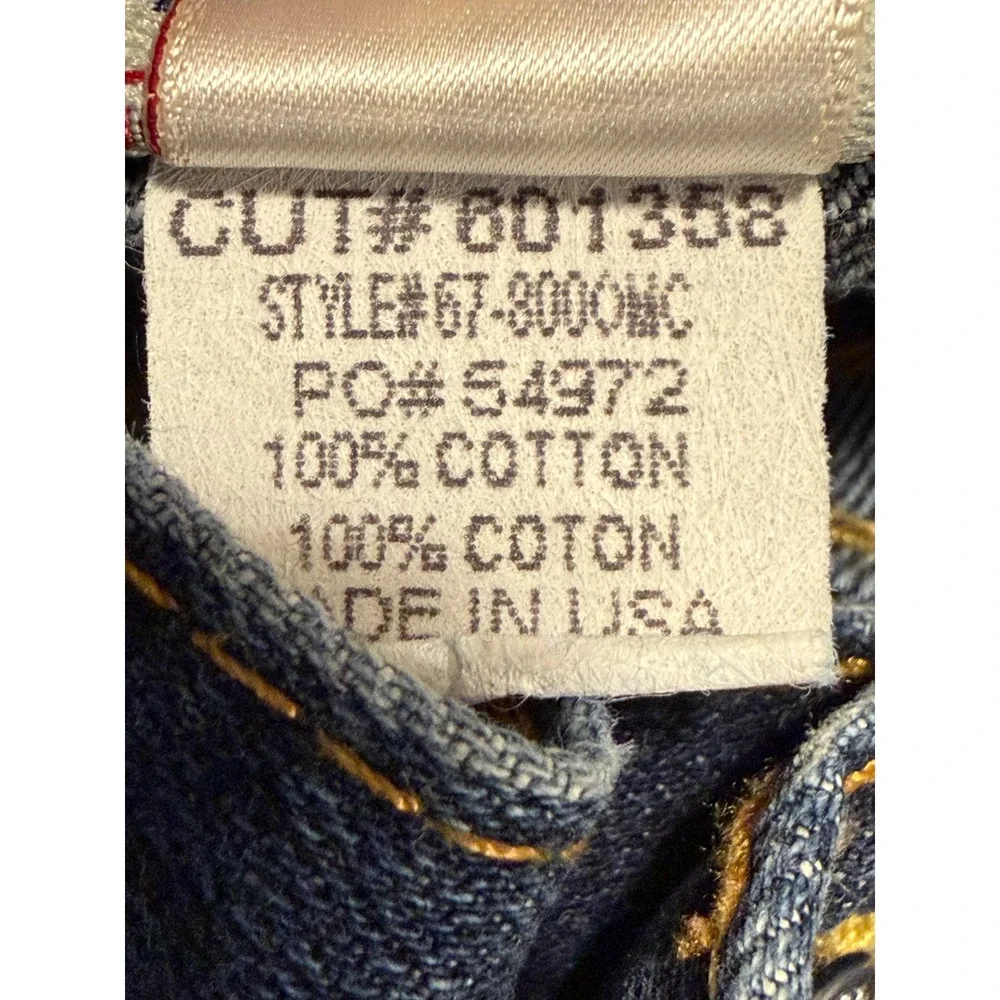 True Religion Bobby Jeans Mens 33 Blue Straight Leg Made in USA Cotton Denim